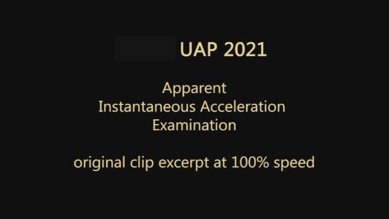 Syrian UAP instant acceleration